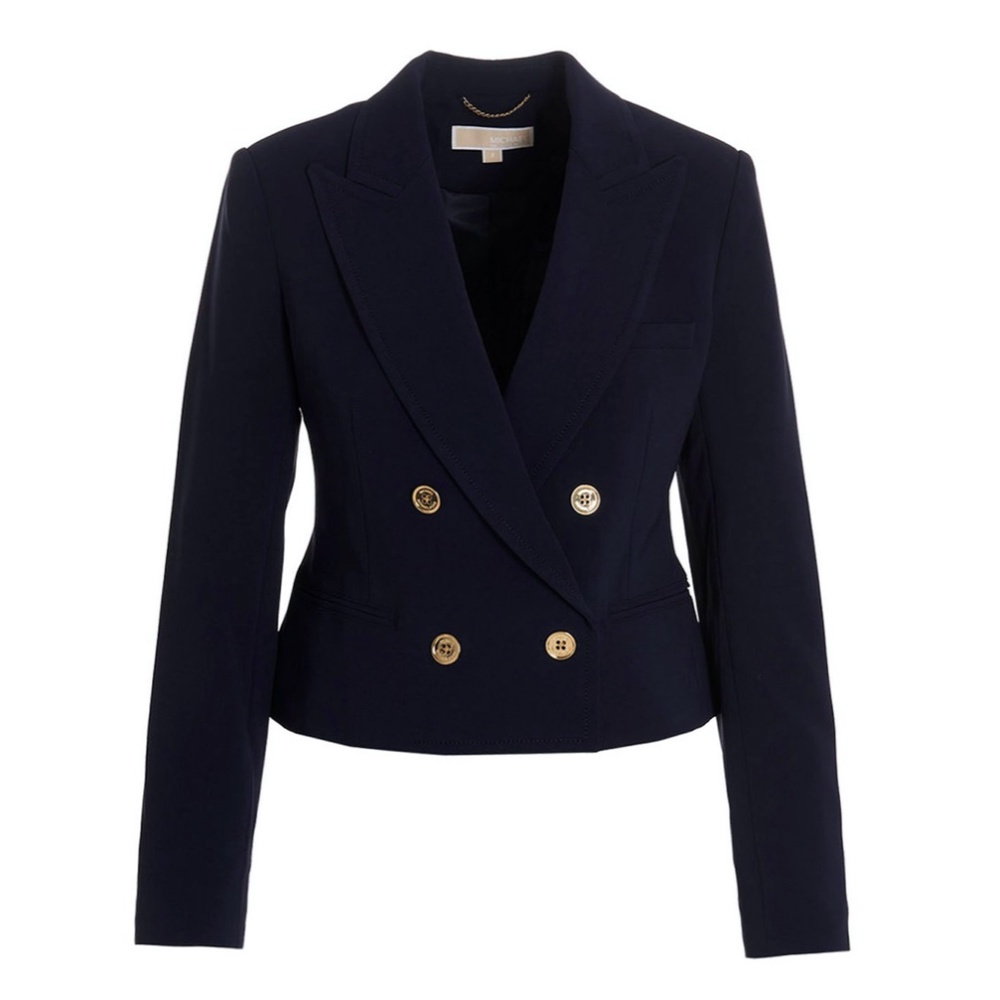 Michael Michael Kors Double-Breasted Cropped Blazer
